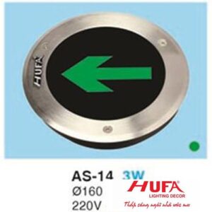 Đèn âm sàn 3W, ánh sáng xanh lá 220V-IP64- Ø160*H45