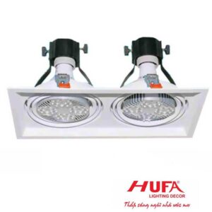 Đèn downlight âm trần hợp kim nhôm cao cấp vuông L330*W180*H140-35W*2, khoét lỗ Ø310*160