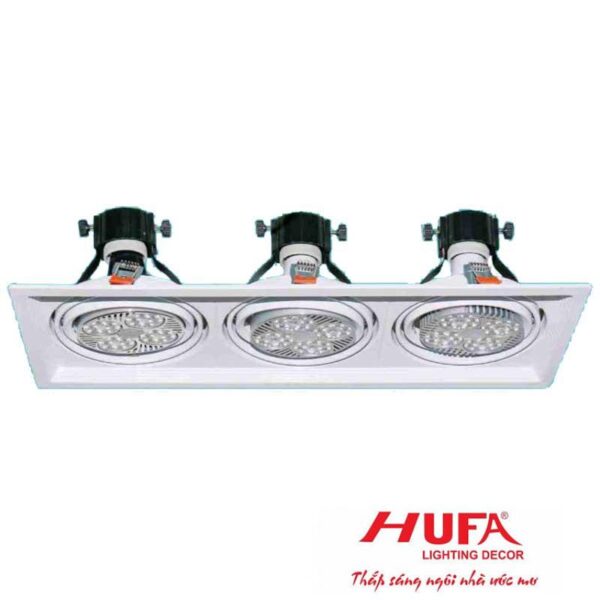 Đèn downlight âm trần hợp kim nhôm cao cấp vuông L480*W180*H140-35W*3, khoét lỗ Ø460*160