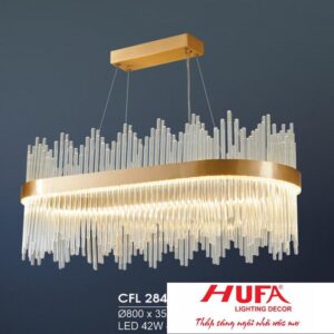 Đèn chùm pha lê Hufa Ø800*H350 + 350 - LED 42W - 3000K