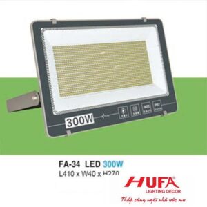 Đèn pha led 300W - L410*W40*H270, ánh sáng trắng, vàng