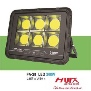 Đèn pha led 300W - L357*W50*H272, ánh sáng trắng, vàng