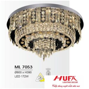 Đèn mâm led trang trí Hufa Ø600*H390 - LED 172W, ánh sáng 3 chế độ