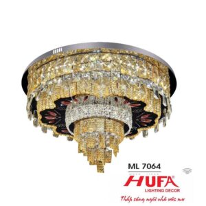 Đèn mâm led trang trí Hufa Ø600*H300 - LED 96W, ánh sáng 3 chế độ