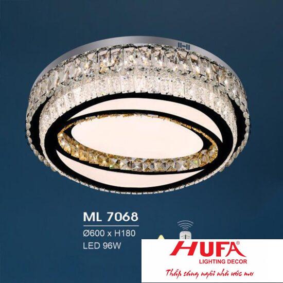 Đèn mâm led trang trí Hufa Ø600*H180 - LED 96W, ánh sáng 3 chế độ