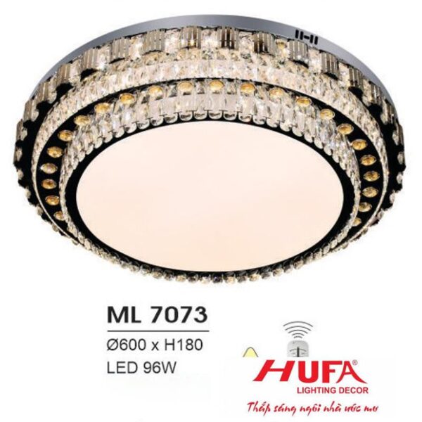 Đèn mâm led trang trí Hufa Ø600*H180 - LED 96W, ánh sáng 3 chế độ