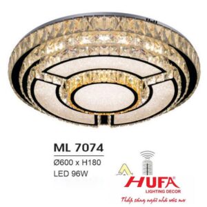 Đèn mâm led trang trí Hufa Ø600*H180 - LED 96W, ánh sáng 3 chế độ