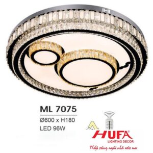 Đèn mâm led trang trí Hufa Ø600*H180 - LED 96W, ánh sáng 3 chế độ