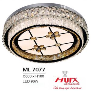 Đèn mâm led trang trí Hufa Ø600*H180 - LED 96W, ánh sáng 3 chế độ