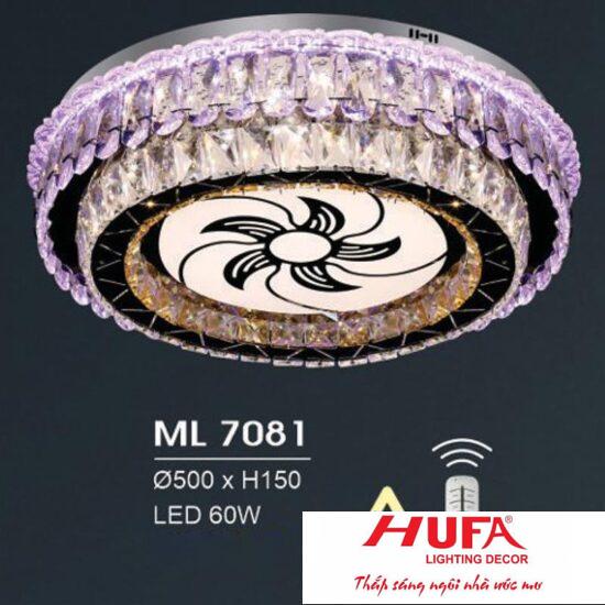 Đèn mâm led trang trí Hufa Ø500*H150 - LED 60W, ánh sáng 3 chế độ