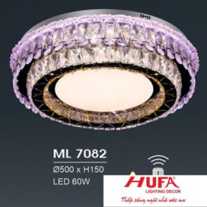 Đèn mâm led trang trí Hufa Ø500*H150 - LED 60W, ánh sáng 3 chế độ