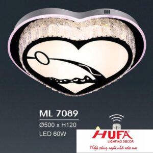 Đèn mâm led trang trí Hufa Ø500*H120 - LED 60W, ánh sáng 3 chế độ