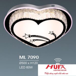 Đèn mâm led trang trí Hufa Ø500*H120 - LED 60W, ánh sáng 3 chế độ