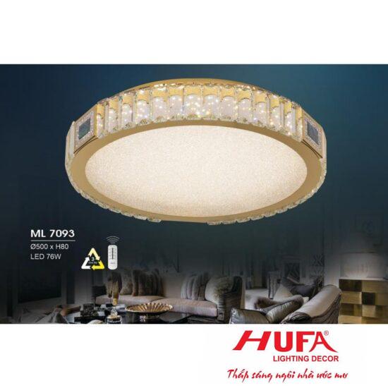 Đèn mâm led trang trí Hufa Ø500*H80 - LED 76W, ánh sáng 3 chế độ