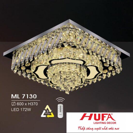Đèn mâm vuông led trang trí Hufa Ø600*H370 - LED 172W, ánh sáng 3 chế độ