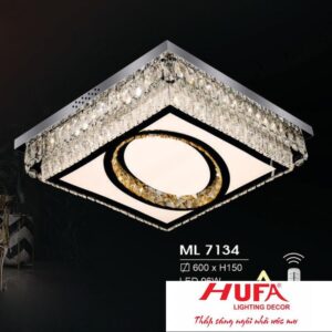 Đèn mâm vuông led trang trí Hufa Ø600*H150 - LED 96W, ánh sáng 3 chế độ