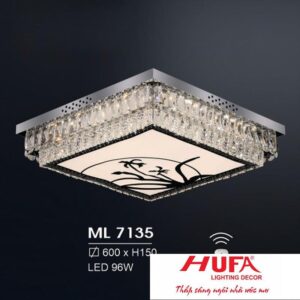 Đèn mâm vuông led trang trí Hufa Ø600*H150 - LED 96W, ánh sáng 3 chế độ