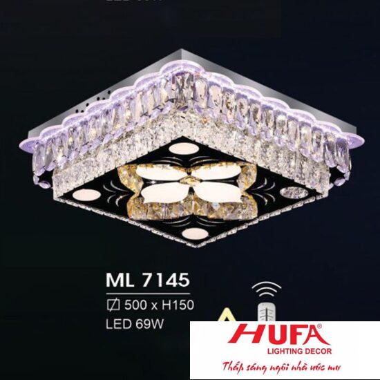 Đèn mâm vuông led trang trí Hufa Ø500*H150 - LED 69W, ánh sáng 3 chế độ