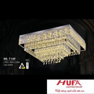 Đèn mâm led trang trí Hufa L700*500*H350 - LED 220W, ánh sáng 3 chế độ