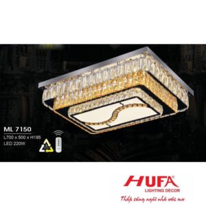 Đèn mâm led trang trí Hufa L700*500*H195 - LED 220W, ánh sáng 3 chế độ