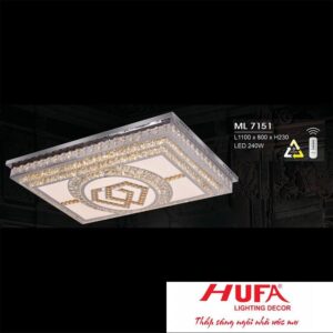 Đèn mâm led trang trí Hufa L1100*800*H230 - LED 240W, ánh sáng 3 chế độ