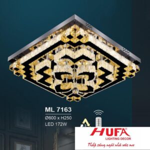 Đèn mâm led trang trí Hufa Ø600*H250 - LED 172W, ánh sáng 3 chế độ