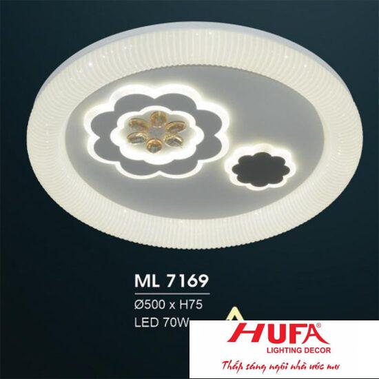 Đèn mâm led trang trí Hufa Ø500*H75 - LED 70W, ánh sáng 3 chế độ