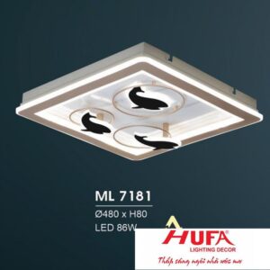 Đèn mâm led trang trí Hufa Ø480*H80 - LED 86W, ánh sáng 3 chế độ