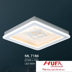 Đèn mâm led trang trí Hufa Ø500*H90 - LED 80W, ánh sáng 3 chế độ