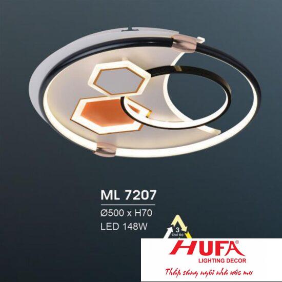 Đèn mâm led trang trí Hufa Ø500*H70 - LED 148W, ánh sáng 3 chế độ