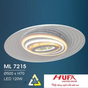 Đèn mâm led trang trí Hufa Ø500*H70 - LED 120W, ánh sáng 3 chế độ