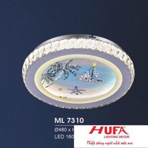 Đèn mâm led trang trí Hufa Ø480*H80 - LED 160W, ánh sáng 3 chế độ