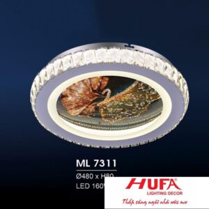 Đèn mâm led trang trí Hufa Ø480*H80 - LED 160W, ánh sáng 3 chế độ