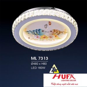 Đèn mâm led trang trí Hufa Ø480*H80 - LED 160W, ánh sáng 3 chế độ