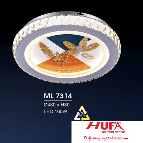 Đèn mâm led trang trí Hufa Ø480*H80 - LED 160W, ánh sáng 3 chế độ