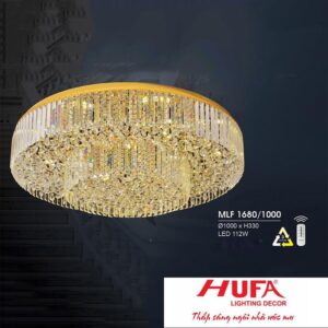 Đèn mâm pha lê Hufa Ø1000*H330 - LED 112W, ánh sáng 3 chế độ