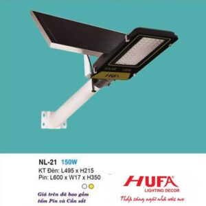 Đèn đường Hufa L495*H215-150W, Pin: L600 x W17 x H350