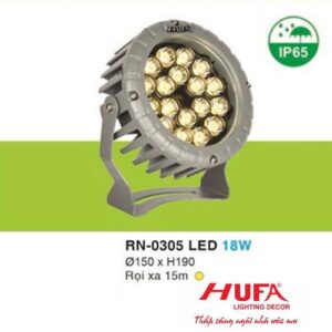 Đèn rọi thân cây Ø150 x H 190, Rọi xa 15m, ánh sáng vàng 18W