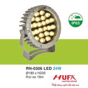 Đèn rọi thân cây Ø180 x H230, Rọi xa 18m, ánh sáng vàng 24W