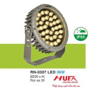 Đèn rọi thân cây Ø230 x H260, Rọi xa 30m, ánh sáng vàng 36W