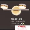 Đèn soi gương Hufa L300*W140*H150, 5W*2, 3 chế độ ánh sáng