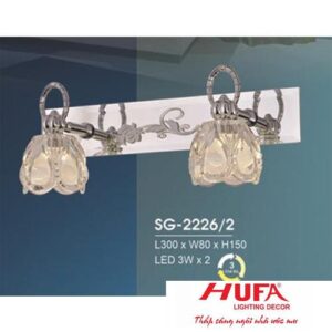 Đèn soi gương Hufa L300*W80*H150, 3W*2, 3 màu ánh sáng