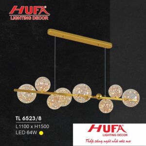 Đèn treo led trang trí L1100*H1500 - LED 64W, ánh sáng vàng