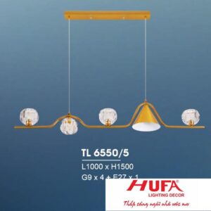 Đèn treo led trang trí L1000*H1500 - G9*4 + E27*1