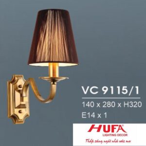 Đèn vách cổ 140*280*H320, E14*1