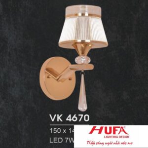 Đèn vách kính 150*140*260 - LED 7W, ánh sáng vàng