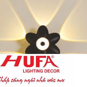 Đèn gắn tường Hufa Ø130 x H55 ánh sáng vàng 6W + 2W