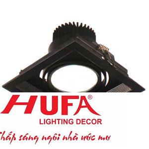 Đèn downlight âm trần hợp kim nhôm cao cấp đen vuông Ø150*H150-10W, khoét lỗ 115