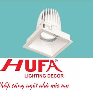 Đèn âm trần chiếu điểm vuông Ø85 x H95, khoét lỗ: Ø75 x 75 - 12W vỏ trắng