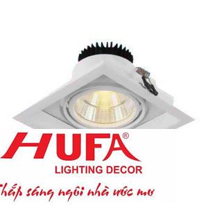 Đèn downlight âm trần hợp kim nhôm cao cấp trắng vuông Ø150*H150-10W, khoét lỗ Ø115